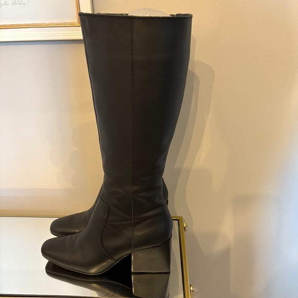 Blondo Tessa Black Leather Knee-High Boots Women's Size 8.5 - Picture 2 of 6